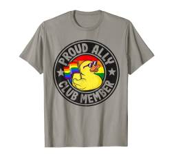 Stolzes Ally Club Mitglied Gummiente Rainbow Homosexuell Lesben LGBT T-Shirt von Pride Month LGBTQ Stuff & LGBT Gifts Men Women