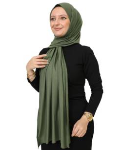 Prien Hijab Kopftuch Für Damen, Frauen Schal Kleider, Modern Kopftücher Weicher Jersey, Muslim Kleid Türkisch Premium Gebetskopftuch, Umrah Geschenk, Hijab Set (Khaki) von Prien