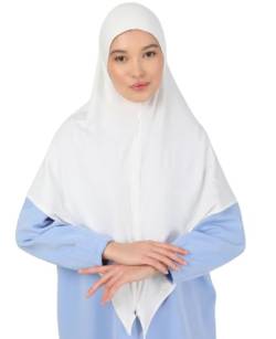 Prien Kopftuch Damen mit reißverschluss, Muslim Hijab Kleider, Muslimische Lang Konfektions Schal, Frauen Kopftücher Gebetskleidung, Abaya, Khimar, Türkisch Islamische Kleidung (Creme) von Prien