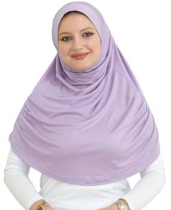 Prien Kopftuch für Damen, Lang Muslim Hijab Frauen, Türkisch Khimar Schal Islamische Kleidung, Konfektionshijab Kopftücher Kleider, Muslimische Sport Head Scarf Set (Damson) von Prien