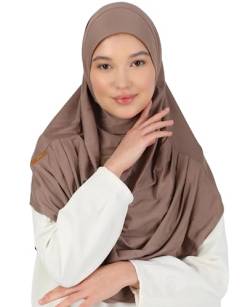 Prien Kopftuch für Damen, Lang Muslim Hijab Frauen, Türkisch Khimar Schal Islamische Kleidung, Konfektionshijab Kopftücher Kleider, Muslimische Sport Head Scarf Set (Tiefer Nerz) von Prien