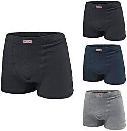 PRIMAL Boxershorts für Herren, 4 Stück, aus elastischer Baumwolle, Maxi-Größen, Silber XXXXXL von Primal