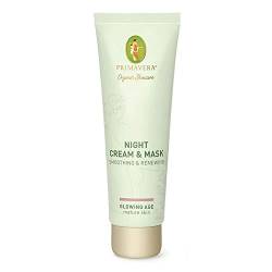 PRIMAVERA Night Cream & Mask Smoothing & Renewing 50 ml - Naturkosmetik - Nachtcreme und Leave - On Maske für reife, anspruchsvolle Haut - glättet und erneuert die Haut - vegan von Primavera