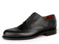 Prime Shoes Linz Herren Business-Schnürschuh Budapester Rahmengenäht Ledersohle Kalbsleder Schwarz Box Calf Black D 44 / UK 10 von Prime Shoes