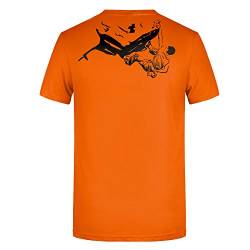 Klettershirt Herren Premium Organic T-Shirt Klettern #1 Dark orange L von PrimeStick