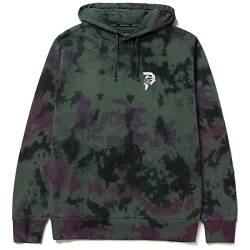 Primitive Skateboarding Men's Lotus Tie-dye Green Long Sleeve Pullover Hoodie S von Primitive