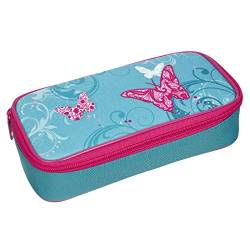 Primus-Versand Butterfly - SCOOLI Undercover Federmappe Etui Schüleretui Federtasche Stiftetasche Federpanel Schlamperbox Etuibox - GEFÜLLT von Primus-Versand