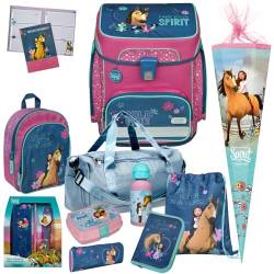 Primus-Versand SPIRIT - Pferd - SCOOLI Undercover EasyFit Schulranzen-Set 12tlg. mit SCHULTÜTE, SPORTTASCHE, BROTDOSE, TRINKFLASCHE, RUCKSACK, SCHREIBSET und HAUSAUFGABENHEFT - GRATIS von Primus-Versand