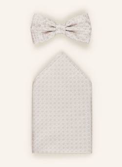 Prince Bowtie Set: Fliege Und Einstecktuch beige von Prince BOWTIE