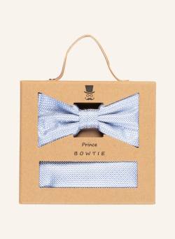 Prince Bowtie Set: Fliege Und Einstecktuch blau von Prince BOWTIE