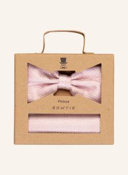 Prince Bowtie Set: Fliege Und Einstecktuch pink von Prince BOWTIE