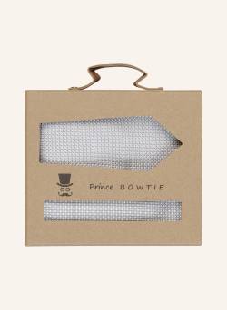Prince Bowtie Set: Krawatte Und Einstecktuch silber von Prince BOWTIE