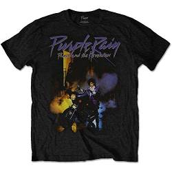 Offizielles Prince Purple Rain T Shirt (Schwarz) - Large von Prince