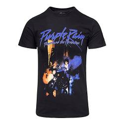 Prince Purple Rain Schwarz T-shirt Offiziell Lizenziert Musik von Prince