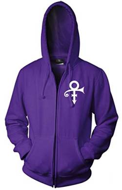 Prince Unisex-Erwachsene Purple Zip Hoodie Kapuzenpullover, violett, Medium von Prince