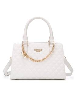 Princely London Handtasche Clara - Elegante Handtasche & Umhängetasche Damen - Ideale Crossbody Bag mit Reißverschluss & Innenfächern - Offwhite von Princely London