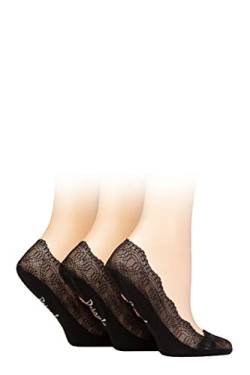 Pringle Damen Spitze Schuheinlage Socken Packung 3 Schwarz 37-42 von Pringle of Scotland