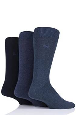 Pringle Herren 3 Paar Endrick Einfarbige Hosen Socken Denim Blau 41-46 von Pringle of Scotland
