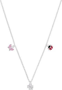 Prinzessin Lillifee Kette mit Anhänger 925 Sterling Silber Mädchen Kinder Halsschmuck, mit Zirkonia synth, 35+3 cm, Silber, Schmetterling, Kommt in Schmuck Geschenk Box, 2037943 von Prinzessin Lillifee