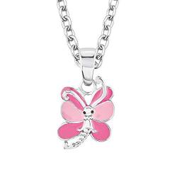 Prinzessin Lillifee Kinder-Kette Mädchen 35+3 cm längenverstellbar mit Anhänger Schmetterling emailliert 925 Sterling Silber rhodiniert Emaille von Prinzessin Lillifee