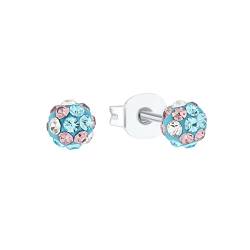 Prinzessin Lillifee Ohrstecker 925 Sterling Silber Mädchen Kinder Ohrschmuck, mit Preciosa, 0,4 cm, Silber, Kommt in Schmuck Geschenk Box, 2036425 von Prinzessin Lillifee