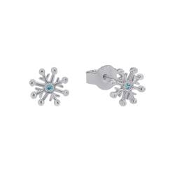 Prinzessin Lillifee Ohrstecker 925 Sterling Silber Mädchen Kinder Ohrschmuck, mit Zirkonia synth., 0,7 cm, Silber, Schneeflocke, Kommt in Schmuck Geschenk Box, 2036944 von Prinzessin Lillifee