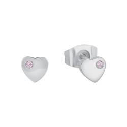 Prinzessin Lillifee Ohrstecker Edelstahl Mädchen Kinder Ohrschmuck, mit Zirkonia synth, 5 cm, Silber, Herz, Kommt in Schmuck Geschenk Box, 2034010 von Prinzessin Lillifee