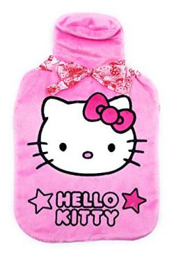 Wärmflasche mit Hülle, Motiv: Original Sanrio Hello Kitty "Pink Graphic Traffic" von Pritties Accessories