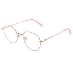 Pro Acme Blaulichtfilter Brille Runde Vintage Brillen Herren Damen für PC/Handy/Fernseher Anti Augenmüdigkeit (Rosa) von Pro Acme