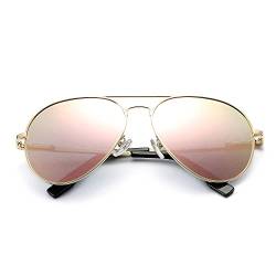 Pro Acme Pilotenbrille Herren Damen Polarisierte Fliegerbrille Klassische Piloten Sonnenbrille Unisex UV400 Schutz Vintage Sonnenbrille (B4 Gold Rahmen | Rosa Linse) von Pro Acme