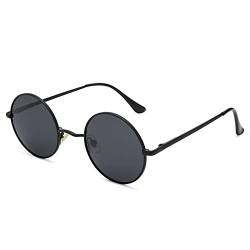 Pro Acme Retro Kleine Runde Polarisierte Sonnenbrille für Männer Frauen(Schwarz Rahmen | Grau Linse) von Pro Acme