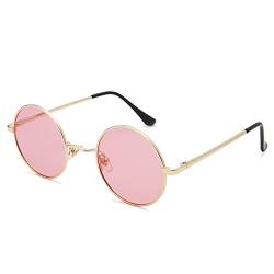 Pro Acme Sonnenbrille Herren Rund Polarisierte Sonnenbrille Retro für Männer Frauen (Gold Rahmen | Transparentes Rosa Linse) von Pro Acme