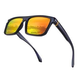 Pro Acme Square Sonnenbrille für Männer Frauen polarisiert übergroßen großen UV-Schutz Rechteck Shades(A3* Roter Spiegel) von Pro Acme