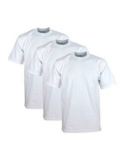 AdamimyClay® Pro Club Heavyweight Crew Neck T-shirt White (3pack) [Large] von Pro Club