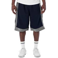 Pro Club Herren Basketball-Shorts aus schwerem Mesh, Marineblau / Grau, X-Groß von Pro Club