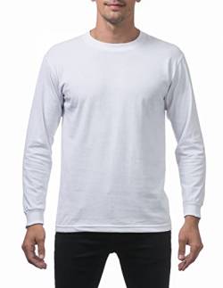 Pro Club Herren Comfort Cotton Long Sleeve T-Shirt - Weiß - Mittel von Pro Club