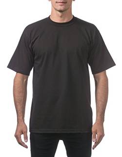 Pro Club Herren-T-Shirt, schwere Baumwolle, kurzärmelig, Rundhalsausschnitt, 3er-Pack, schwarz, XX-Large Hoch von Pro Club