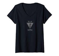 Damen EBM - Electronic Body Music - PRO-VNV-NTN T-Shirt mit V-Ausschnitt von Pro-EBM