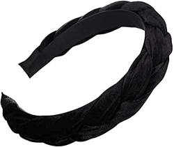 Samt geflochtenes Stirnband Samt Stirnbänder Dickes Stirnband Vintage Wide Stirnband Haarzubehör für Frauen Mädchen Mode von Pro-Noke