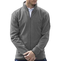 Pro RTX Pro Micro Fleece Jacke | Leichte Arbeitsjacke für Männer | Vielseitige Herren Frühlingsjacke | Solid Grey, 3XL von Pro RTX