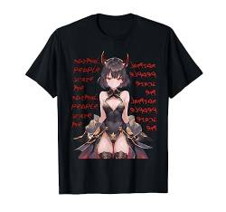 Normale Leute erschrecken mich Anime Demon Girl T-Shirt von Pro Waifu Social Club