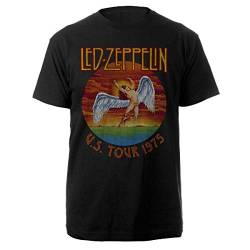 Colour Led Zeppelin USA Tour 1975 offiziell Männer T-Shirt Herren (Large) von Probity