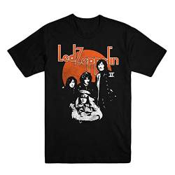 Led Zeppelin Orange Circle Jimmy Page offiziell Männer T-Shirt Herren (Medium) von Probity