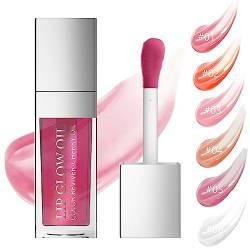 Lip Glow Oil Probuk 8 ml Long Lasting Lip Plumper Oil&Moisturizing Clear Toot Lip Oil für langanhaltend Pflegende Lippen und Nicht Klebriges Lip Gloss Tint(05#) von Probuk