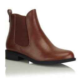 Procity Damen Chelsea Stiefelette mit dem Blockabsatz und seitlichem Reißverschluss Chelsea Boots Damen Ankle Boot Brown 38 von Procity