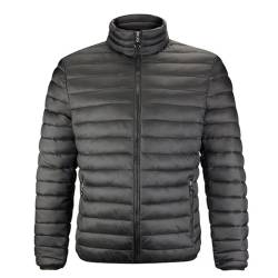 Procity Herren leichte Steppjacke in Daunenoptik wasserabweisende Pufferjacke Übergangsjacke gefüttert mit Stehkragen Black 3XL von Procity