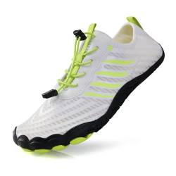 Procity Traillaufschuhe Damen Herren Trekkingschuhe Wanderschuhe atmungsaktive Badeschuhe Wasserschuhe Schwimmschuhe Strandschuhe rutschfeste Aquaschuhe leichte Barfußschuhe Berlin White Yellow 40 von Procity