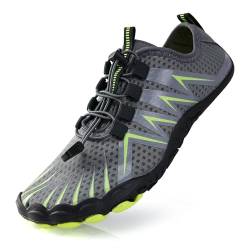 Procity Traillaufschuhe Damen Herren Trekkingschuhe Wanderschuhe atmungsaktive Badeschuhe Wasserschuhe Schwimmschuhe Strandschuhe rutschfeste Aquaschuhe leichte Barfußschuhe Paris Grey Yellow 37 von Procity