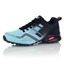 Procity Unisex Damen Herren Sportschuhe leichte Laufschuhe Wanderschuhe atmungsaktive Trekkingschuhe Light Blue Black 36 von Procity