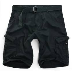 Procity Vintage Herren Cargo Shorts Bermuda Kurze Hosen Herren inkl. Gürtel Grau G 36/L von Procity